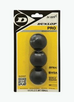 Cheapest 👏 Dunlop Pro Squash Ball (double Yellow Dot) - 3 Pack 😍