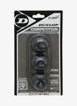 Brand new 😍 Dunlop Competition Squash Ball (single Yellow Dot) - 3 Pack 🎉