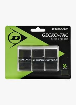 Promo 🧨 Dunlop Gecko Tac Overgrip - 3 Pack - Black ✨