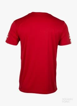 Budget ⌛ Dunlop Club Mens Crew Tee - Red ✨ -Karakal Shop image 496